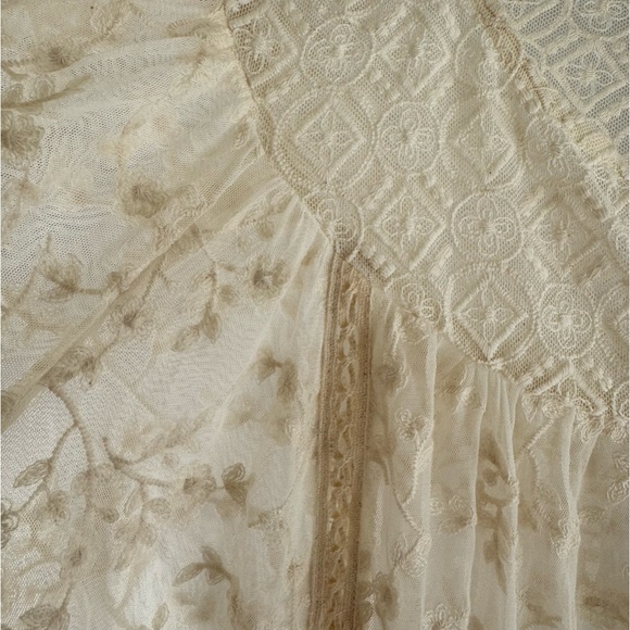 Anthropologie Lace Dress by Blue Tassel Cream antique inspired Boho Wedding - Picture 8 of 8
